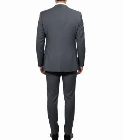 Cleo Luxor Charcoal Gray Slim Fit Wool Stretch 3 Piece Suit