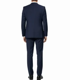Cleo Luxor Midnight Navy Regular Fit Wool Stretch 3 Piece Suit