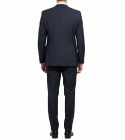 Cleo Luxor Midnight Navy Slim Fit Wool Stretch 3 Piece Suit