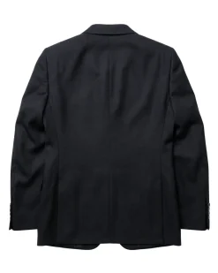 Corneliani Collection Mens Black Textured No-Lapel Slim Fit 3-Piece Wool Suit - 44R