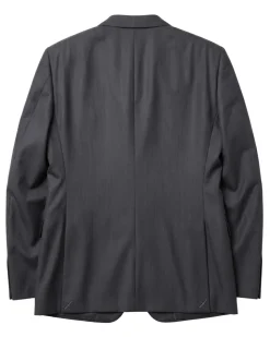 Corneliani Collection Mens Charcoal and Gray Mixed Pattern Peak Lapel Slim Fit 3-Piece Wool Blend Suit - 44R