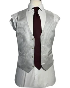 Corneliani Mens Black and White Mixed Pattern Fully-Canvassed Peak Lapel Slim Fit 3-Piece Wool Blend Suit - 36S