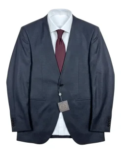 Corneliani Mens Black & Charcoal Multi-Pattern Fully-Canvassed No-Lapel Classic Fit 3-Piece Wool Silk Suit - 38L