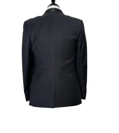 Corneliani Mens Black Mixed Pattern Fully-Canvassed Shawl Lapel Slim Fit 3-Piece Wool Tuxedo - 42R