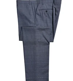 Corneliani Mens Blue Glen Plaid Fully-Canvassed Notch Lapels Classic Fit 2 Button Wool Suit - 48R