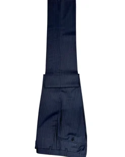 Corneliani Mens Blue Mixed Pattern Fully-Canvassed Peak Lapel Classic Fit 3-Piece Wool Suit - 36R