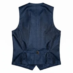 Corneliani Mens Blue With Black Trim Fully-Canvassed Shawl Lapel Slim Fit 3-Piece Wool Mohair Tuxedo - 44R