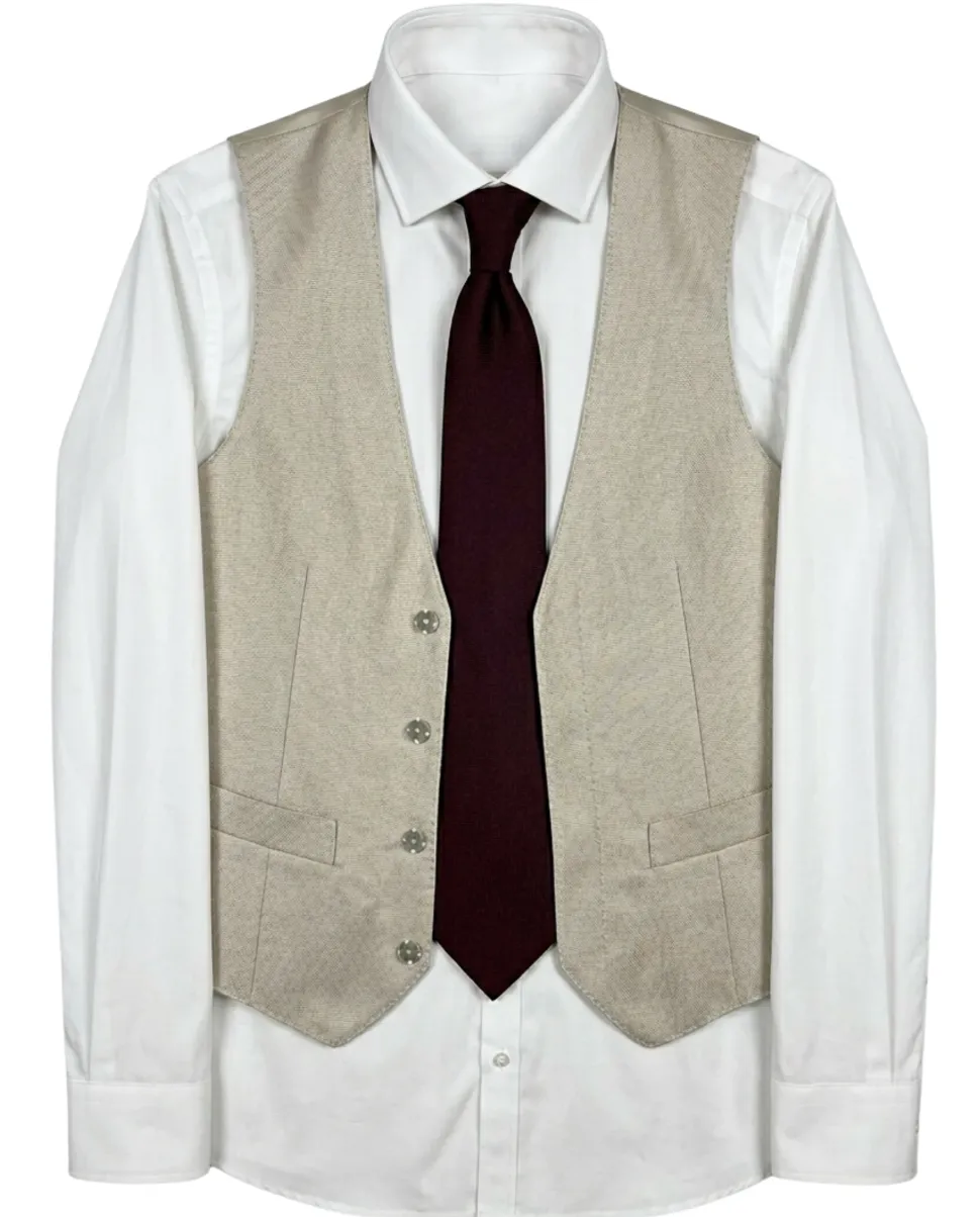 Corneliani Mens Gray and White Mixed Pattern Fully-Canvassed Peak Lapel Classic Fit 3-Piece Wool Suit - 36S
