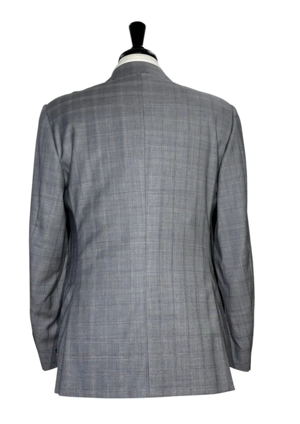 Corneliani Mens Gray Glen Plaid Fully-Canvassed Notch Lapels Classic Fit 2 Button Wool Suit - 40R