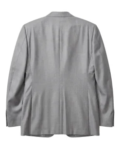 Corneliani Mens Light Gray Textured Fully-Canvassed Peak Lapels Classic Fit 3-Piece Wool Silk Suit - 40L