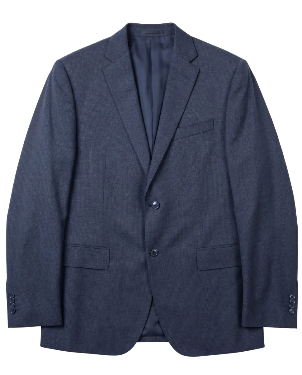 Corneliani Mens Navy Pinstripe Fully-Canvassed Notch Lapels Slim Fit 2 Button Wool Suit - 44R