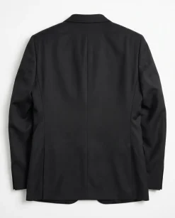 Corneliani Mens Solid Black Fully-Canvassed Shawl Lapel Slim Fit 3-Piece Wool Tuxedo - 38R