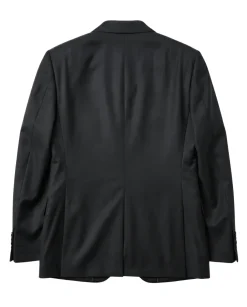 Corneliani Mens Solid Black Fully-Canvassed Shawl Lapel Classic Fit 3-Piece Wool Silk Tuxedo - 36S