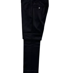 Corneliani Mens Solid Black Fully-Canvassed Peak Lapel Classic Fit 3-Piece Wool Tuxedo Suit - 36S