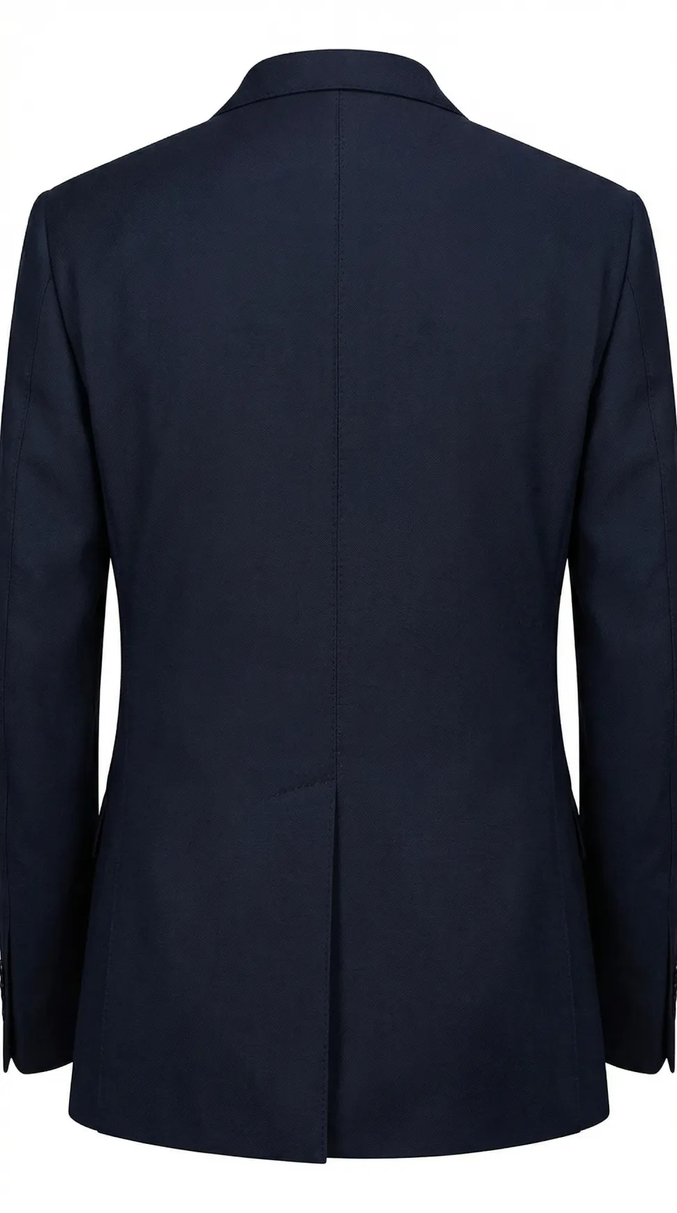 Corneliani Mens Solid Midnight Blue Fully-Canvassed Peak Lapels Slim Fit 3-Piece Wool Suit - 38R