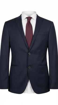 Corneliani Mens Solid Midnight Blue Fully-Canvassed Peak Lapels Slim Fit 3-Piece Wool Suit - 38R