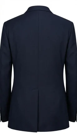 Corneliani Mens Solid Midnight Blue Fully-Canvassed Peak Lapels Slim Fit 3-Piece Wool Suit - 38R