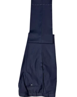 Corneliani Mens Solid Navy Blue Fully-Canvassed Notch Lapel Slim Fit 3-Piece Wool Suit - 44R