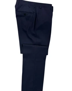 Corneliani Mens Solid Navy Fully-Canvassed Satin Peak Lapel Slim Fit 3-Piece Wool Tuxedo Suit - 40R