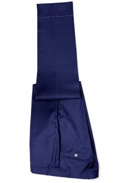 Corneliani Mens Solid Navy Fully-Canvassed Peak Lapels Classic Fit 3-Piece Wool Silk Suit - 44R