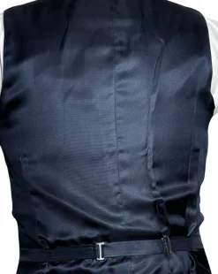 Corneliani Mens Solid Navy Fully-Canvassed Notch Lapels Classic Fit 3-Piece Wool Suit - 38R