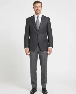 Corneliani 48R 60 Gray Super 130's Wool Morning Tuxedo Suit with Peak Lapels