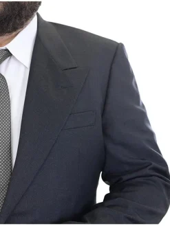 Corneliani 48R 60 Gray Super 130's Wool Morning Tuxedo Suit with Peak Lapels