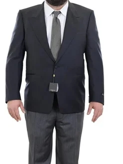 Corneliani 48R 60 Gray Super 130's Wool Morning Tuxedo Suit with Peak Lapels