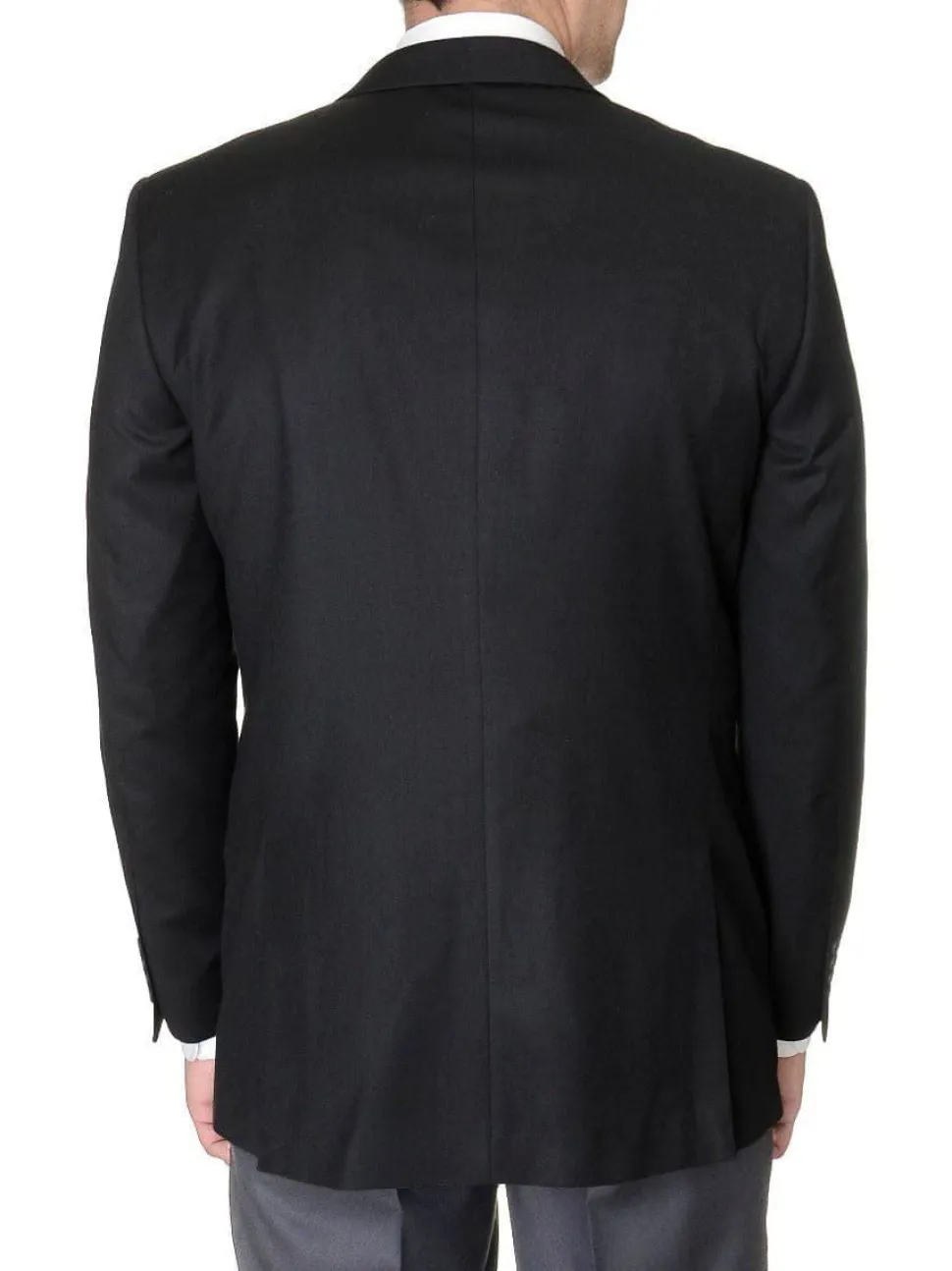 Creativo Classic Fit Solid Black Two Button Blazer