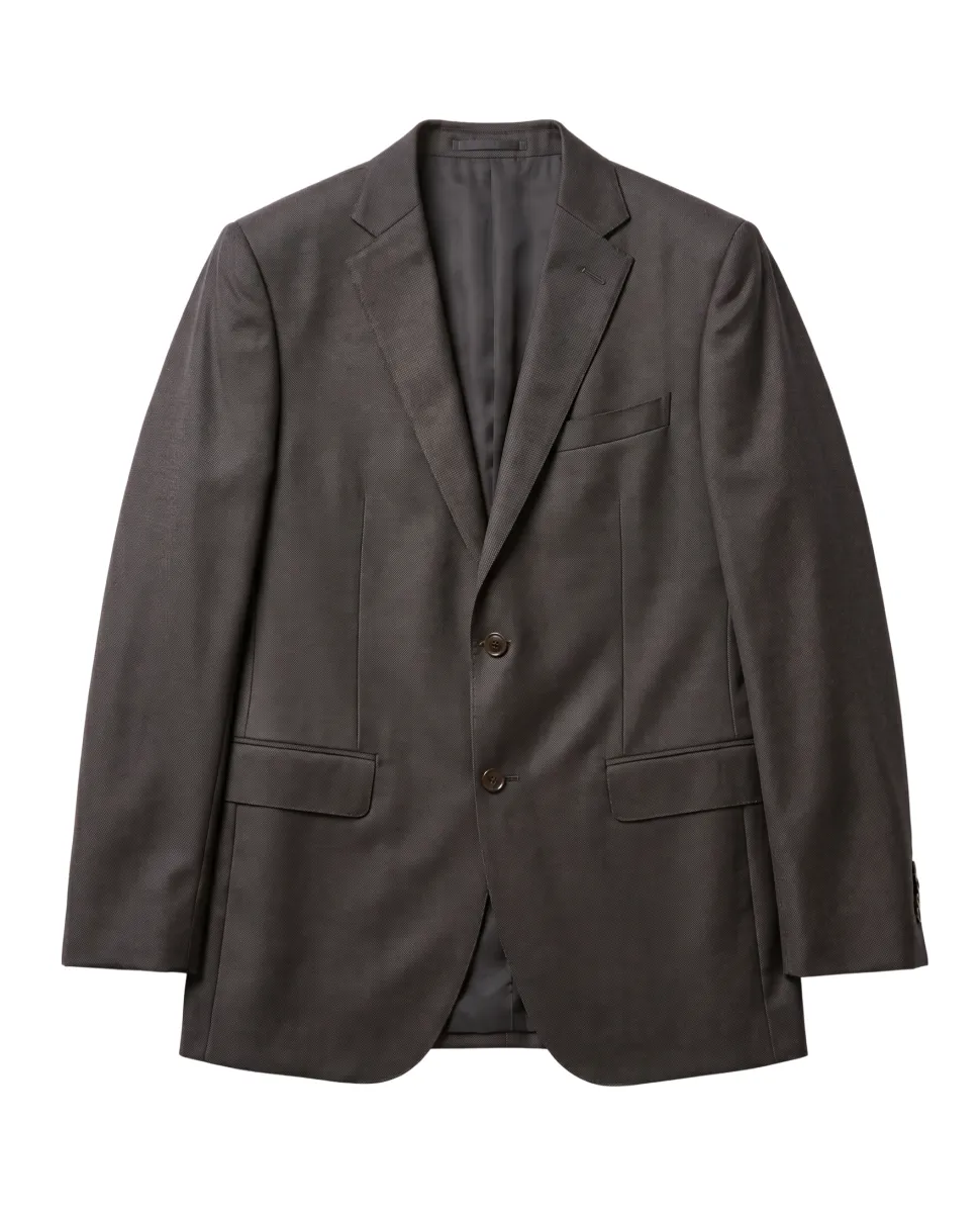 Designer Suit 199 Dark Gray Wool Slim Fit Notch Lapel 2-Button Suit