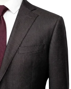 Designer Suit 199 Dark Gray Wool Slim Fit Notch Lapel 2-Button Suit
