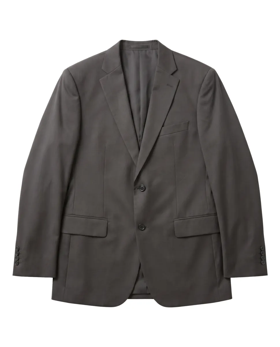 Designer Suit 299 Gray Wool Slim Fit Notch Lapel 2-Button Suit
