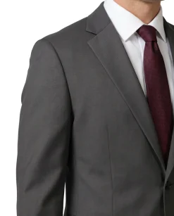 Designer Suit 299 Gray Wool Slim Fit Notch Lapel 2-Button Suit