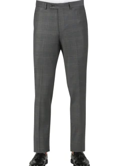 Di'nucci Slim Fit Gray With Light Gray Pinstripe Peak Lapel Wool Blend Suit