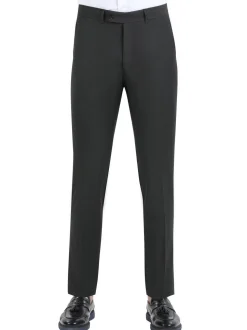Di'nucci Slim Fit Green Textured Peak Lapel Wool Blend Suit