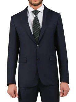Di'nucci Slim Fit Navy Woven Notch Lapel Wool Blend Suit