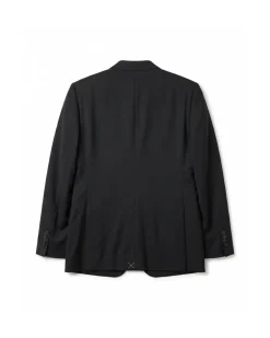 Dolce & Gabbana Mens Charcoal Textured Fully-Canvassed Notch Lapel Slim Fit 3-Button Wool Suit - 44L