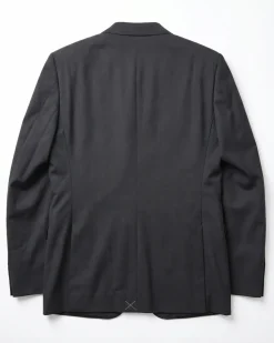 Dolce & Gabbana Mens Solid Black Fully-Canvassed Notch Lapel Slim Fit 3-Button Wool Suit - 44L