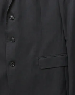 Dolce & Gabbana Mens Solid Black Fully-Canvassed Notch Lapel Slim Fit 3-Button Wool Suit - 44L
