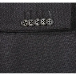 English Laundry Brown Weave Slim Fit Notch Lapel Wool Suit With Patch Pockets