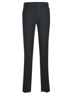 English Laundry Dark Navy Check Slim Fit Peak Lapel 2-Button Wool Suit
