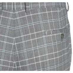 English Laundry Glen Plaid Grey Slim Fit Notch Lapel Two button Stretch Suit