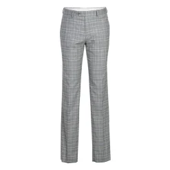 English Laundry Glen Plaid Grey Slim Fit Notch Lapel Two button Stretch Suit
