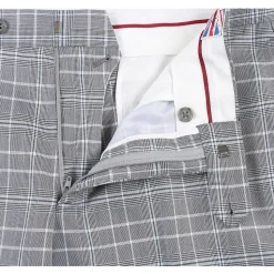 English Laundry Glen Plaid Grey Slim Fit Notch Lapel Two button Stretch Suit