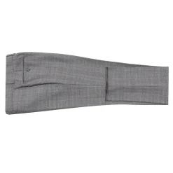 English Laundry Gray Glen Plaid Slim Fit Peak Lapel Double-Breasted Wool Suit