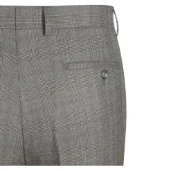 English Laundry Gray Glen Plaid Slim Fit Peak Lapel Double-Breasted Wool Suit