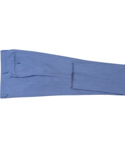 English Laundry Light Blue Pinstriped Slim Fit Peak Lapel Wool Suit