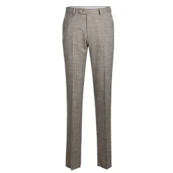 English Laundry Light Brown Check Slim Fit Notch Lapel 2 Button Stretch Suit With Patch Pockets
