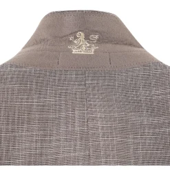 English Laundry Light Brown Check Slim Fit Notch Lapel 2 Button Stretch Suit With Patch Pockets