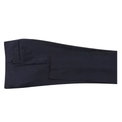 English Laundry Mens Navy Windowpane Slim Fit Notch Lapel 2 Button Stretch Suit